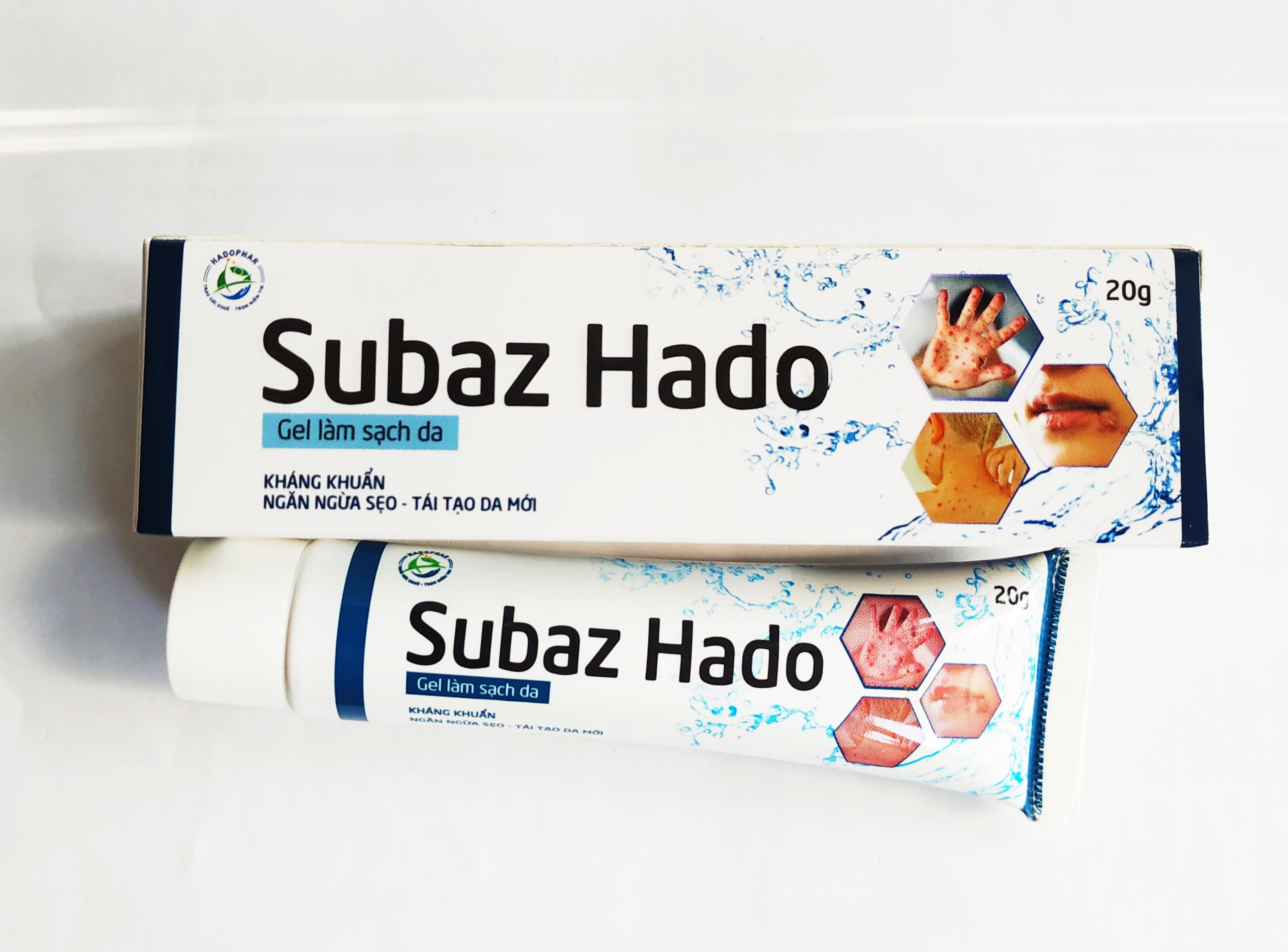 GEL LÀM SẠCH VÀ SÁT KHUẨN DA SUBAZ HADO, BÔI SÁT KHUẨN, TÁI TẠO DA, NGĂN NGỪA SẸO, DÙNG NHƯ SU BẠC - TUÝP 20 GAM