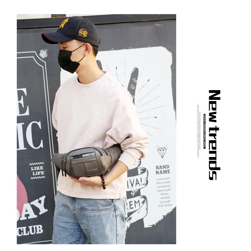 Túi Đeo Chéo, Túi Đeo Thắt Lưng Màu Nâu Nam, Nữ Tiện Lợi Cao Cấp, Chống Nước, Thời Trang Hot Trend 2021.