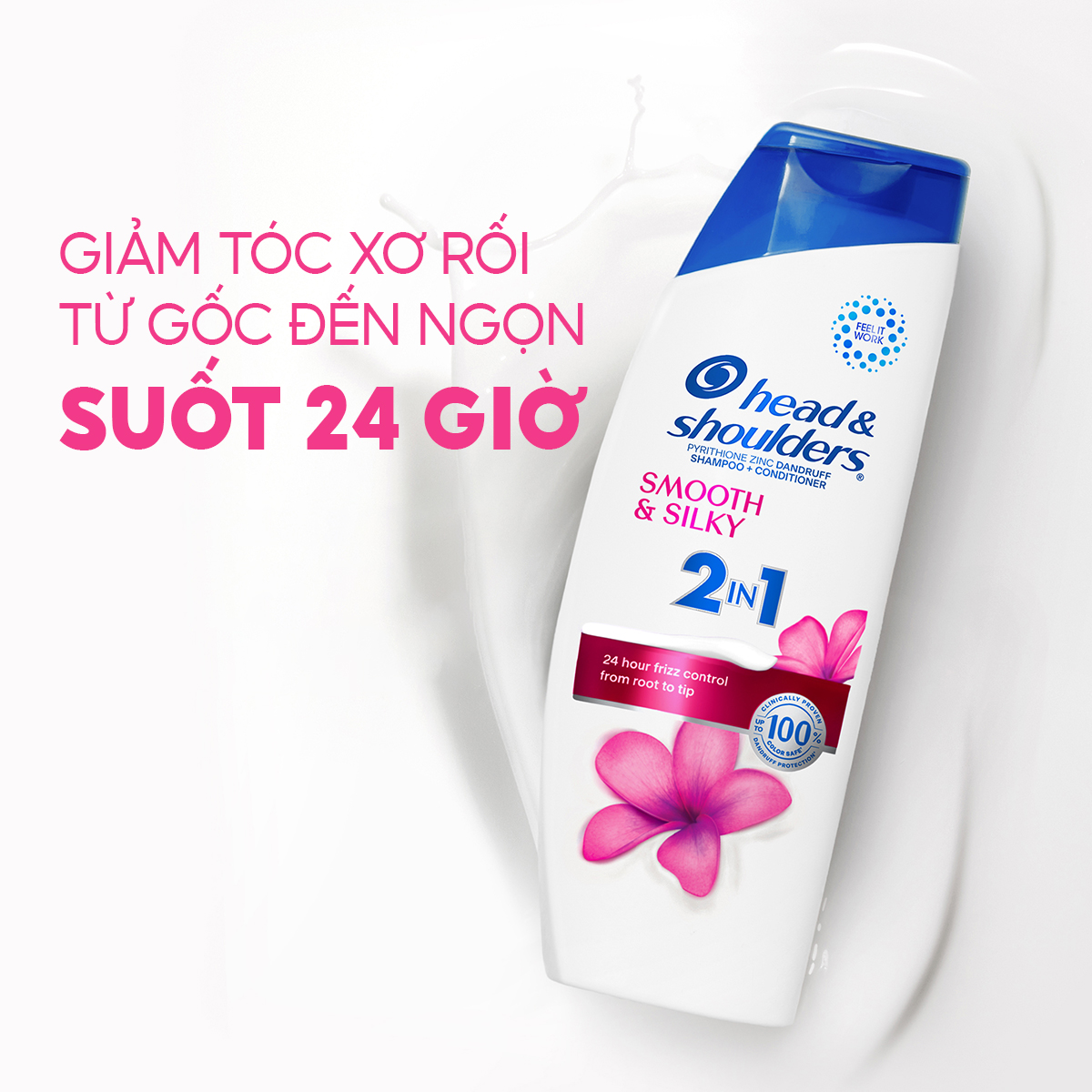 Dầu Gội Và Xả Head &amp; Shoulders Smooth &amp; Silky 2in1 613ml