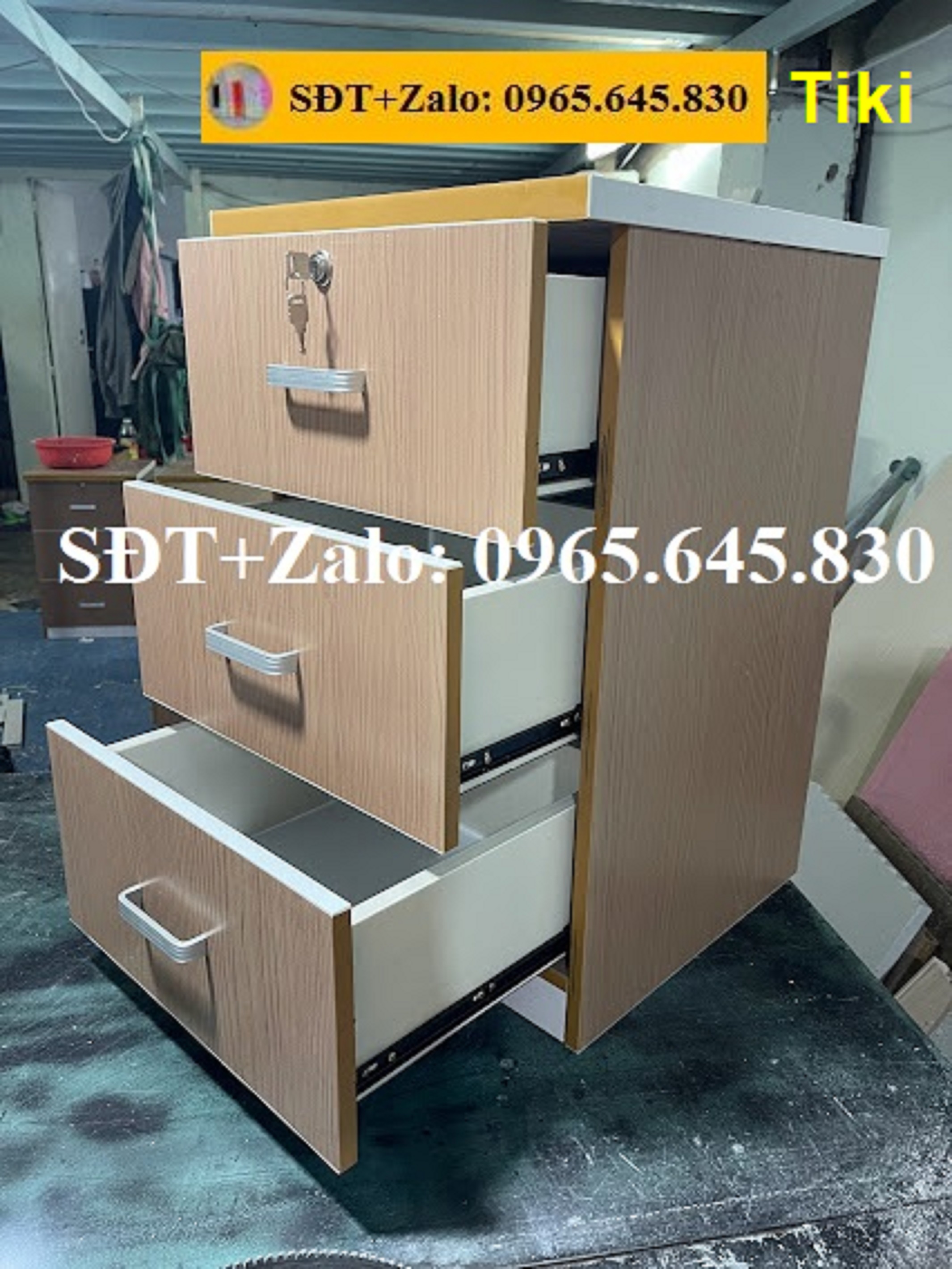 Tủ, Kệ Đầu Giường Nhựa Đài Loan Cao 68cm Ngang 42cm Màu Gỗ Đỏ 855