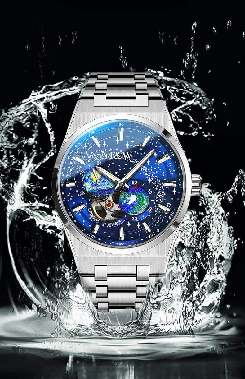 Đồng hồ nam chính hãng IW CARNIVAL IW708G-2 Kính sapphire ,chống xước ,Chống nước 50m ,Bảo hành 24 tháng,Máy cơ ,dây kim loại thép không gỉ 316L, thiết kế đơn giản dễ đeo