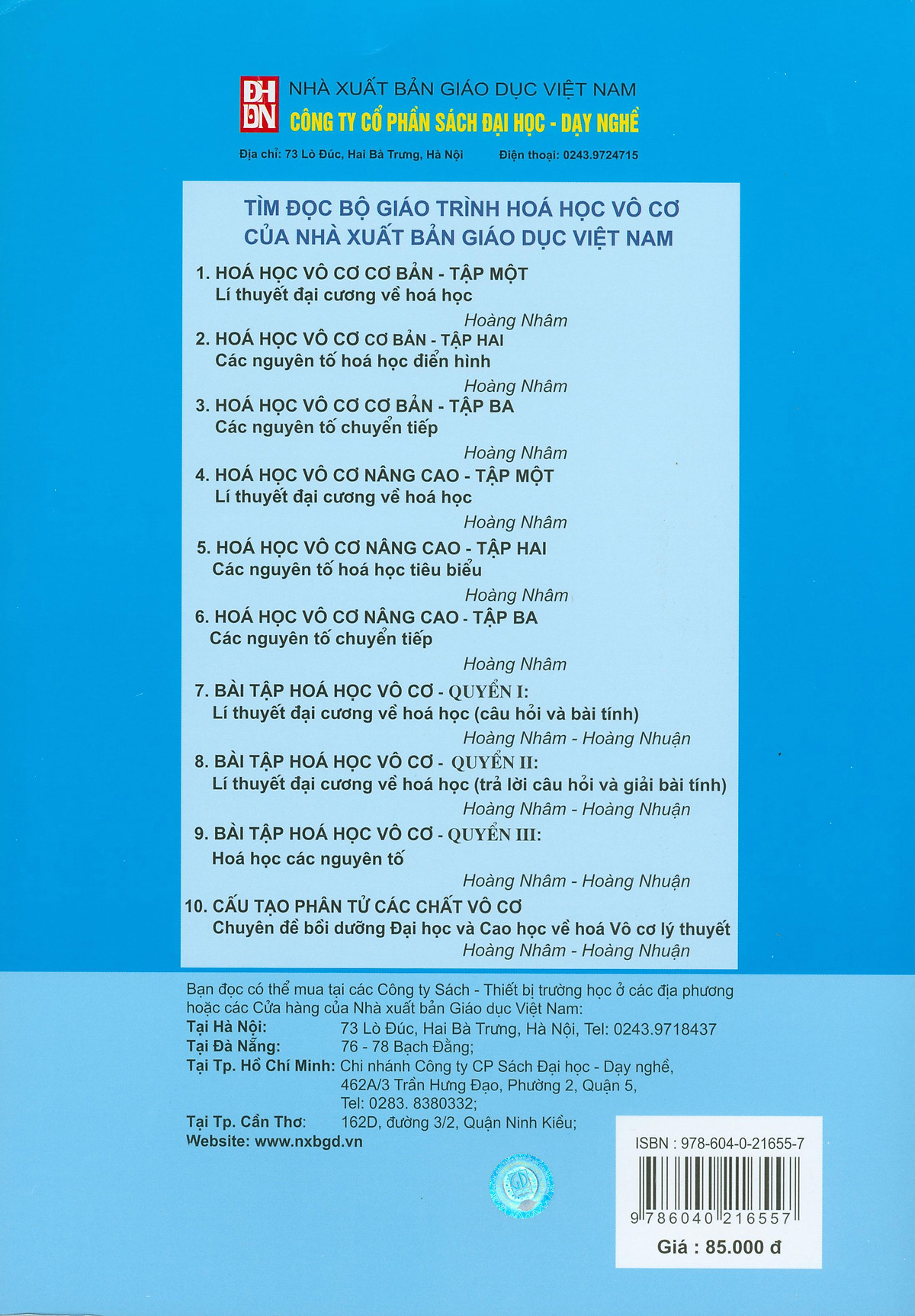 Cấu tạo phân tử các chất vô cơ