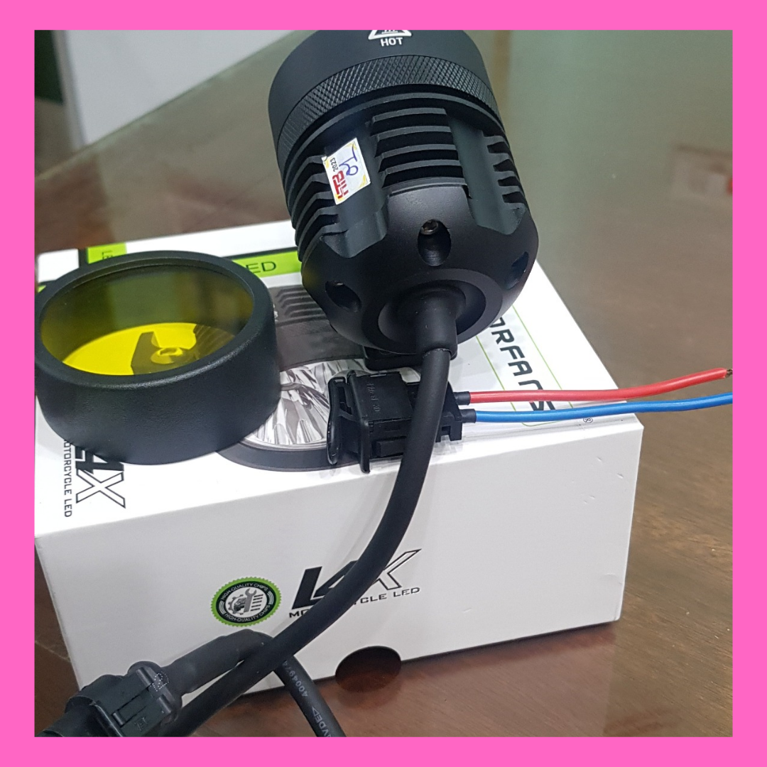 Đèn Trợ sáng L4X chip SST 20 chống nước, tặng lens vàng, công tắc passing