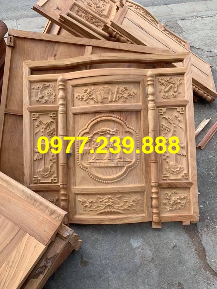 Tủ thờ bằng gỗ sồi 197cm