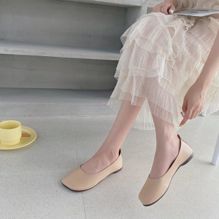 Giày búp bê đế mềm mũi vuông thời trang sành điệu thanh lịch cho nữ