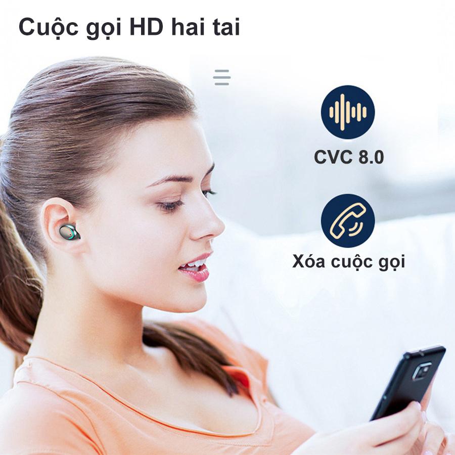 [HÀNG CHÍNH HÃNG GOOJODOQ] Tai Nghe Bluetooth Goojodoq TWS F9-5 Màn Hình LED Thông Minh Có Micro Không Dây Âm Thanh Nổi Bass Chống Nước