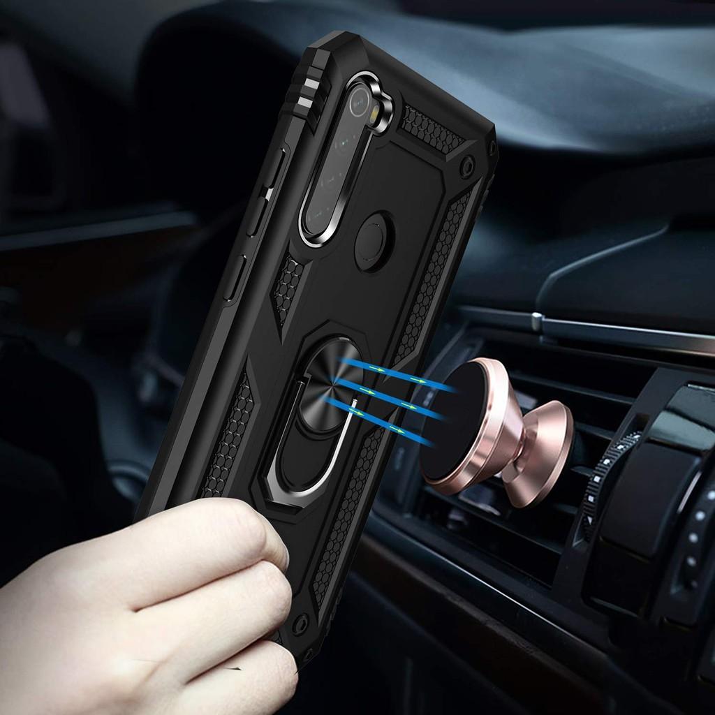 Ốp lưng cho Xiaomi Redmi Note 8 chống sốc 2 lớp kèm nhẫn iring làm giá đỡ