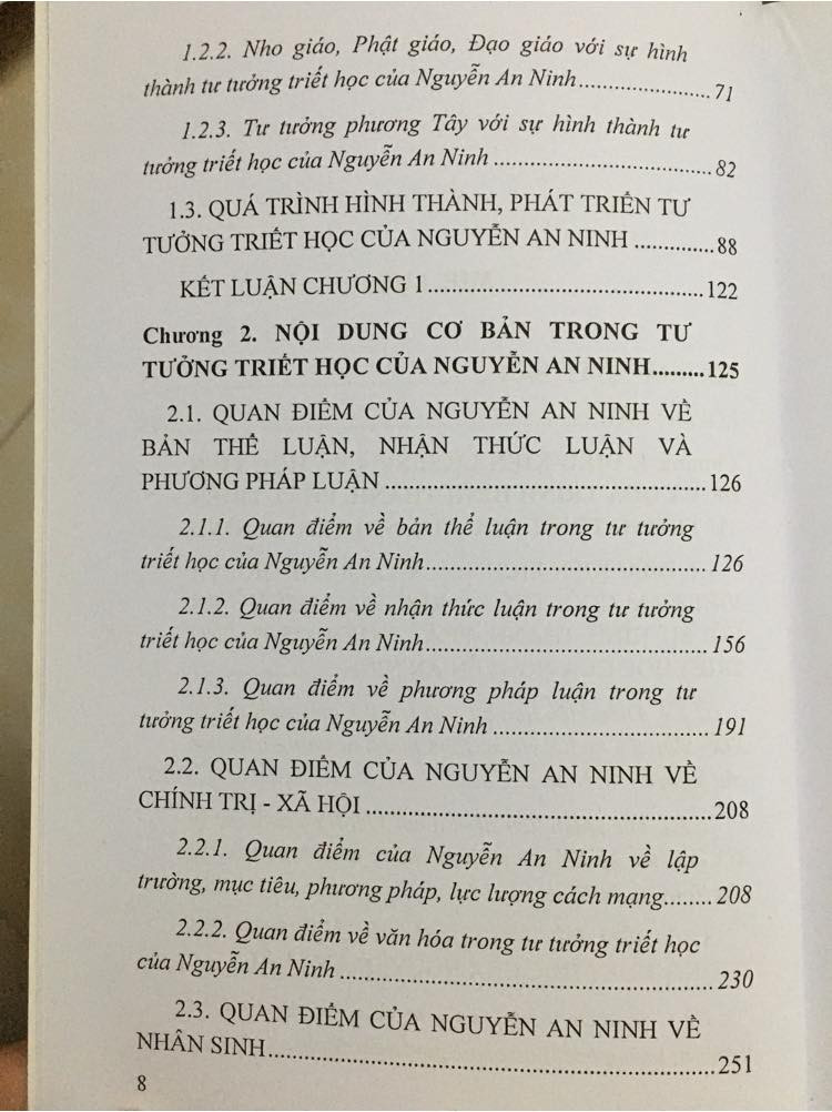 TƯ TƯỞNG TRIẾT HỌC CỦA NGUYỄN AN NINH - TS. Cao Xuân Long - Sách chuyên khảo -