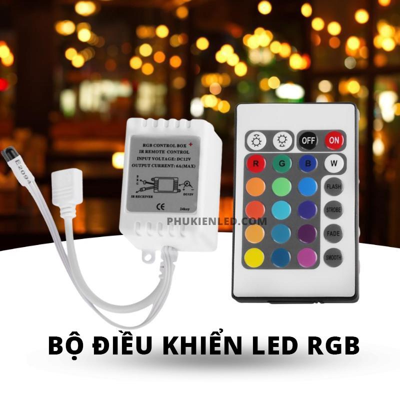 Bộ điều khiển LED RGB - DC 12V 24 phím bấm