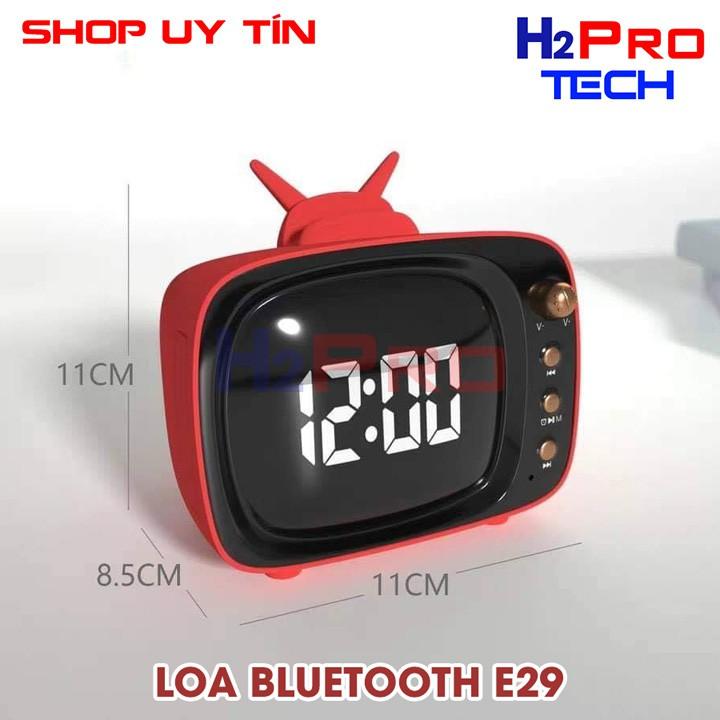 Loa bluetooth kiêm đồng hồ báo thức, giá đỡ điện thoại, đài FM mô hình tivi E29