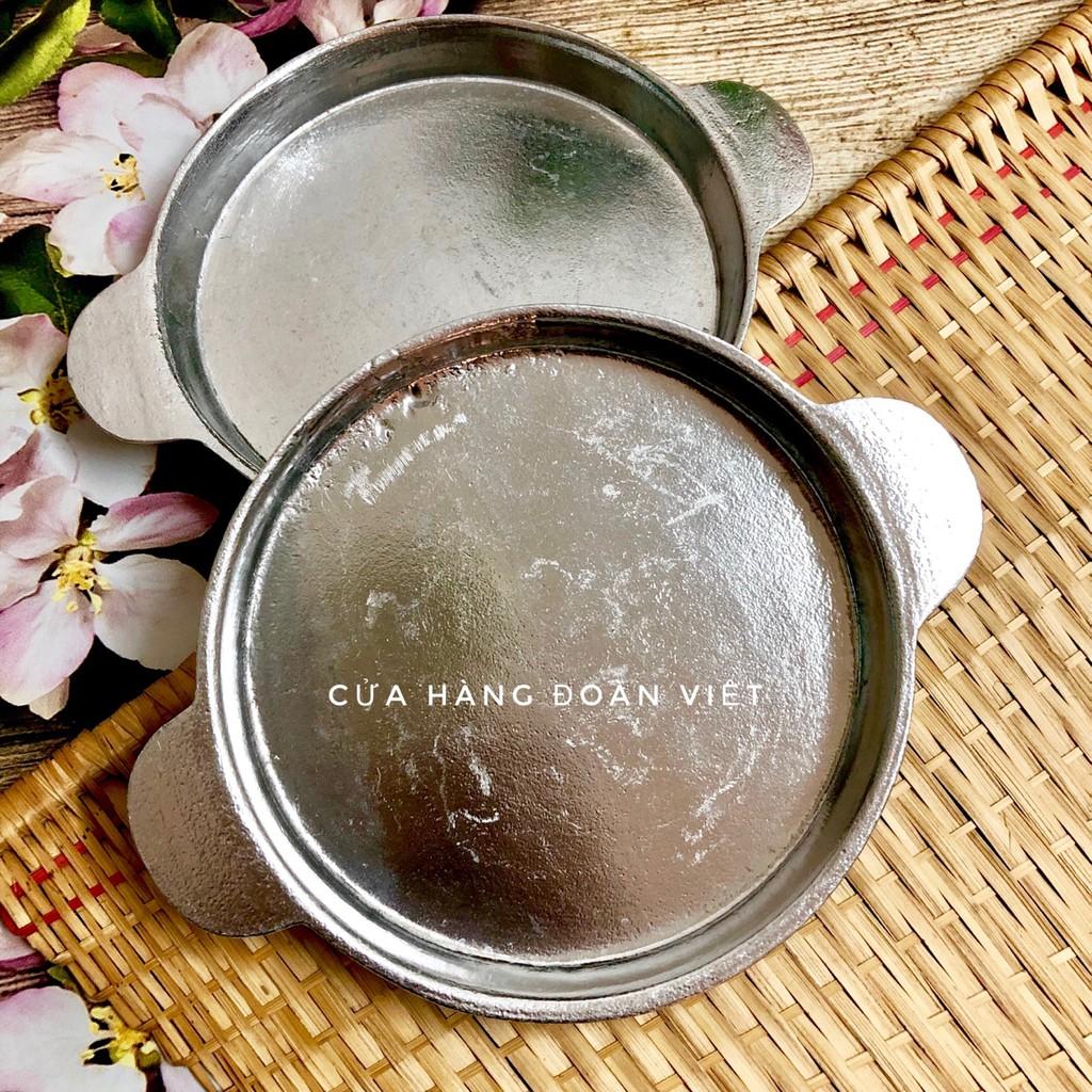 Chảo Bánh Xèo Miền Trung - Chảo chiên trứng Ốp La làm Gang Đúc NGUYÊN KHỐI - 15cm - TRẮNG