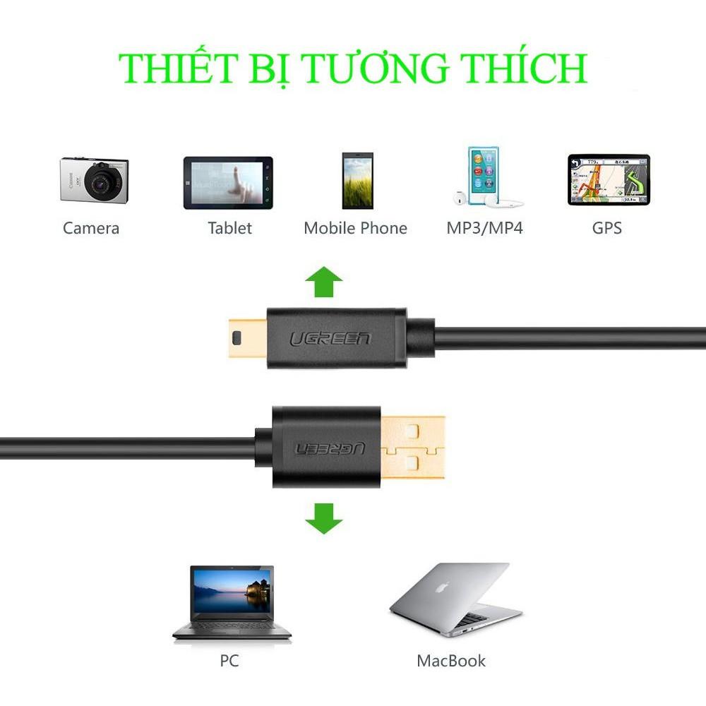 Cáp Mini Usb Ra Usb 2.0 Dài 0,5M Chính Hãng Ugreen 10354,10355