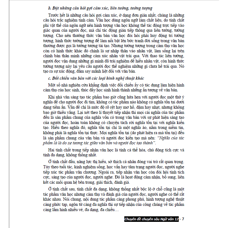 Sách - Chuyên đề chuyên sâu bồi dưỡng ngữ văn 12 (dùn chung các bộ sgk hiện hành) HA