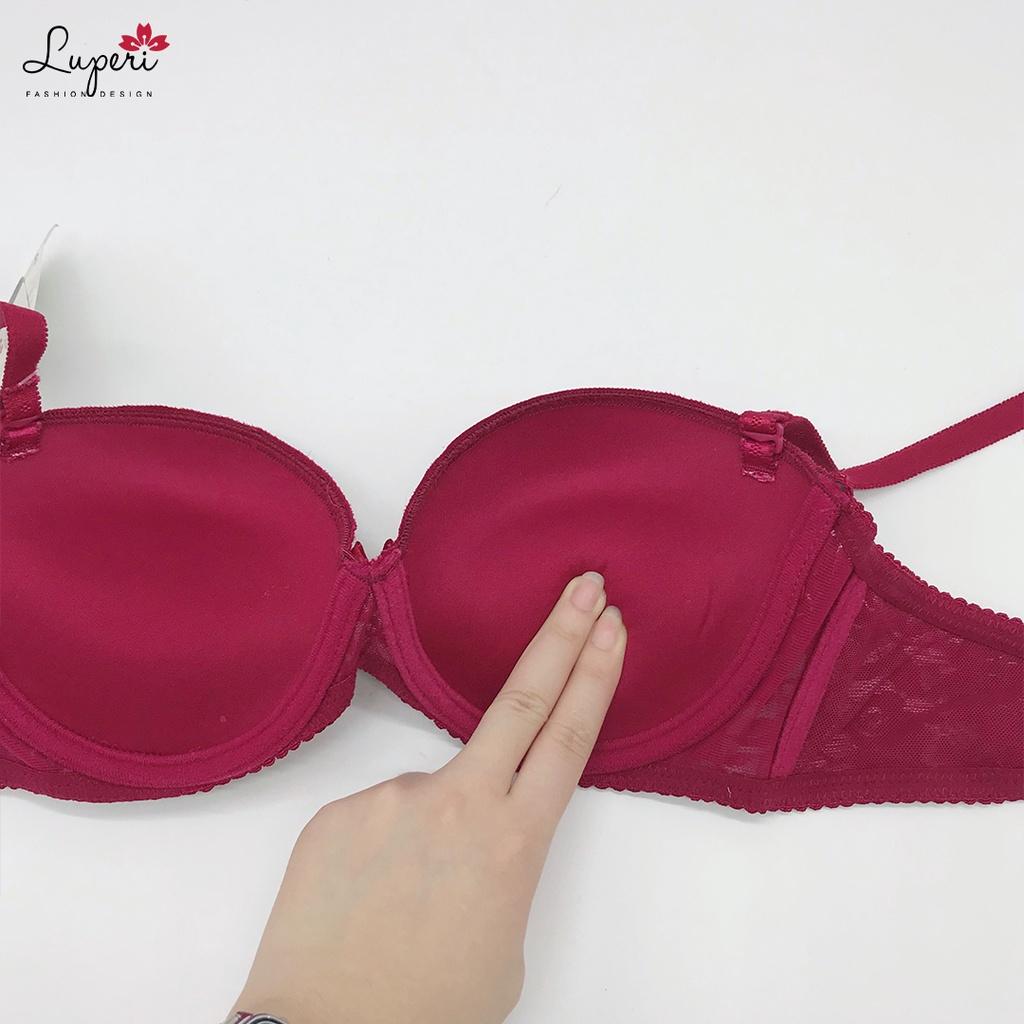 Áo Lót Quả Ngang LUPERI SP87 Mút Ép Siêu Nâng Dây Tháo Rời Tiện Dụng Cho Trang Phục Hở Vai
