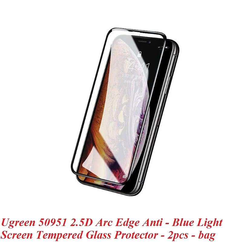 Ugreen UG50951SP111TK 2 miếng kính dán cường lực iphone x xs 2.5D Arc Edge bảo vệ mắt khỏi ánh sáng xanh - HÀNG CHÍNH HÃNG