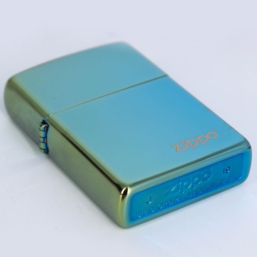 Bật Lửa Zippo 49191ZL – Zippo High Polish Teal Zippo Logo