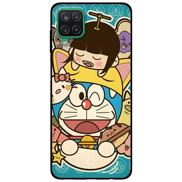 Ốp lưng dành cho Samsung Galaxy A12 mẫu Mèo Máy Nháy Mắt