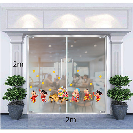 Decal Dán Tường Trang Trí Tết Ngày Hội Tết Xuân