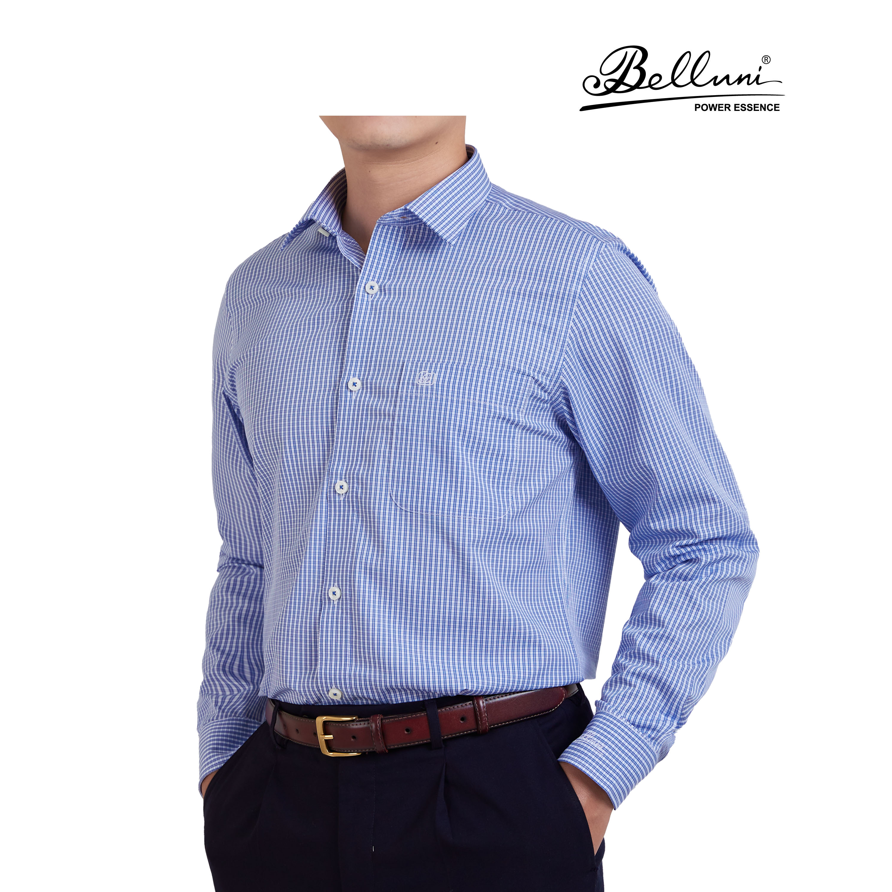 Áo sơ mi nam dài tay cao cấp BELLUNI vải sợi chuối thanh lịch thoáng mát - ABD.BAN.BE.172.B4