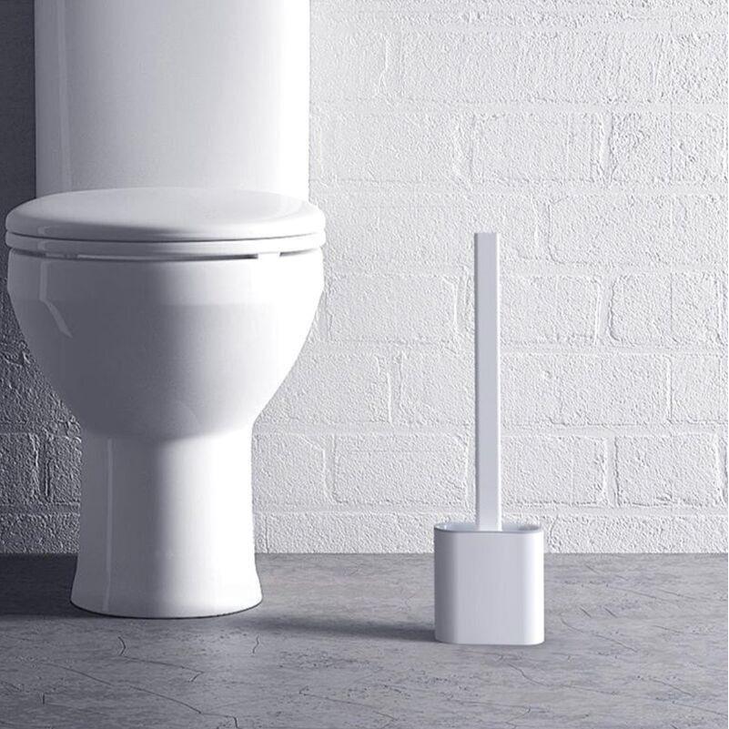 Chổi Cọ Vệ Sinh Toilet Bồn Cầu Bằng Silicon Tiện Lợi Có Giá Đựng