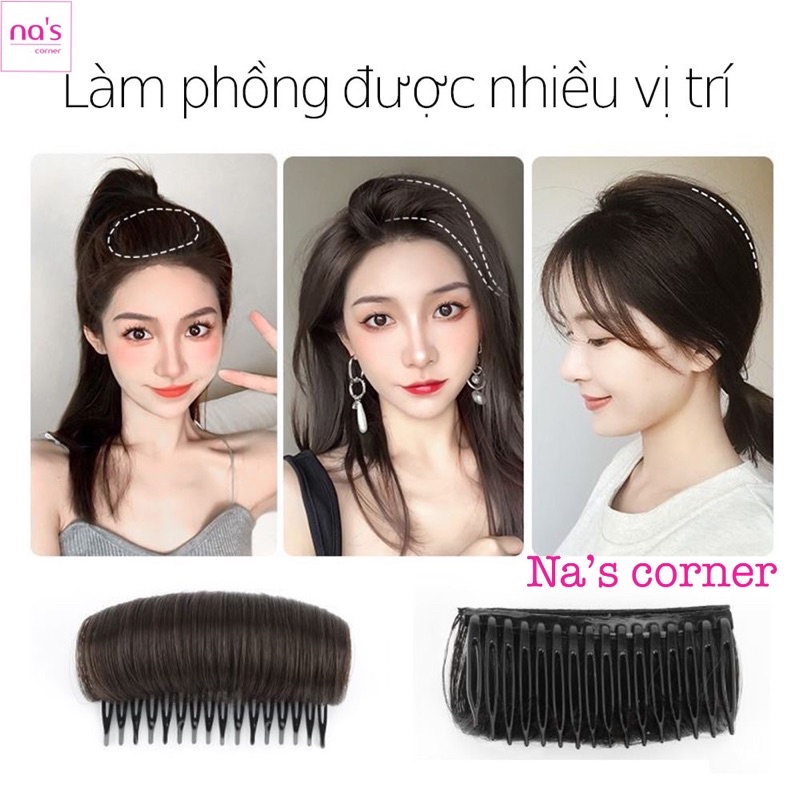 Dụng cụ kẹp xược búi bới tóc giúp độn phồng mái độn tóc trông dày hơn rất tự nhiên