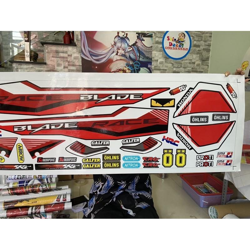 Tem rời dành cho honda wave blade 110 đỏ đen mẫu zin