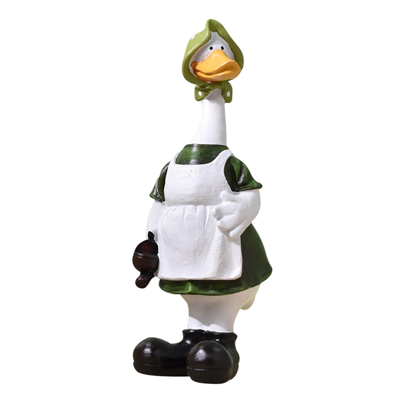 Duck Garden Statues Funny Art Crafts Animal Sculpture for Lawn Patio Desktop
