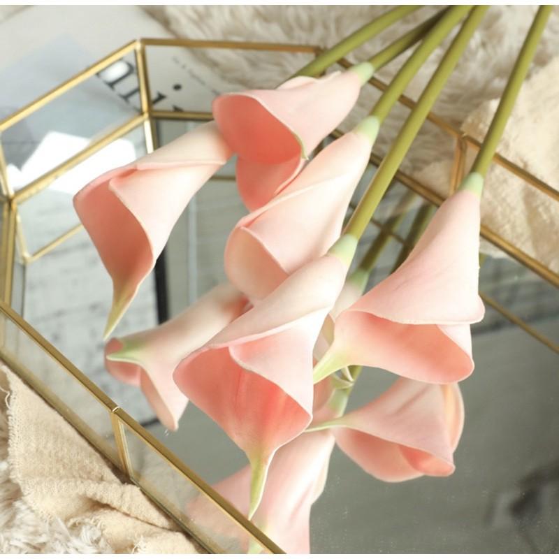 Cành Calla lily nhân tạo xinh đẹp mượt mà làm hoa cưới, hoa cô dâu, hoa decor