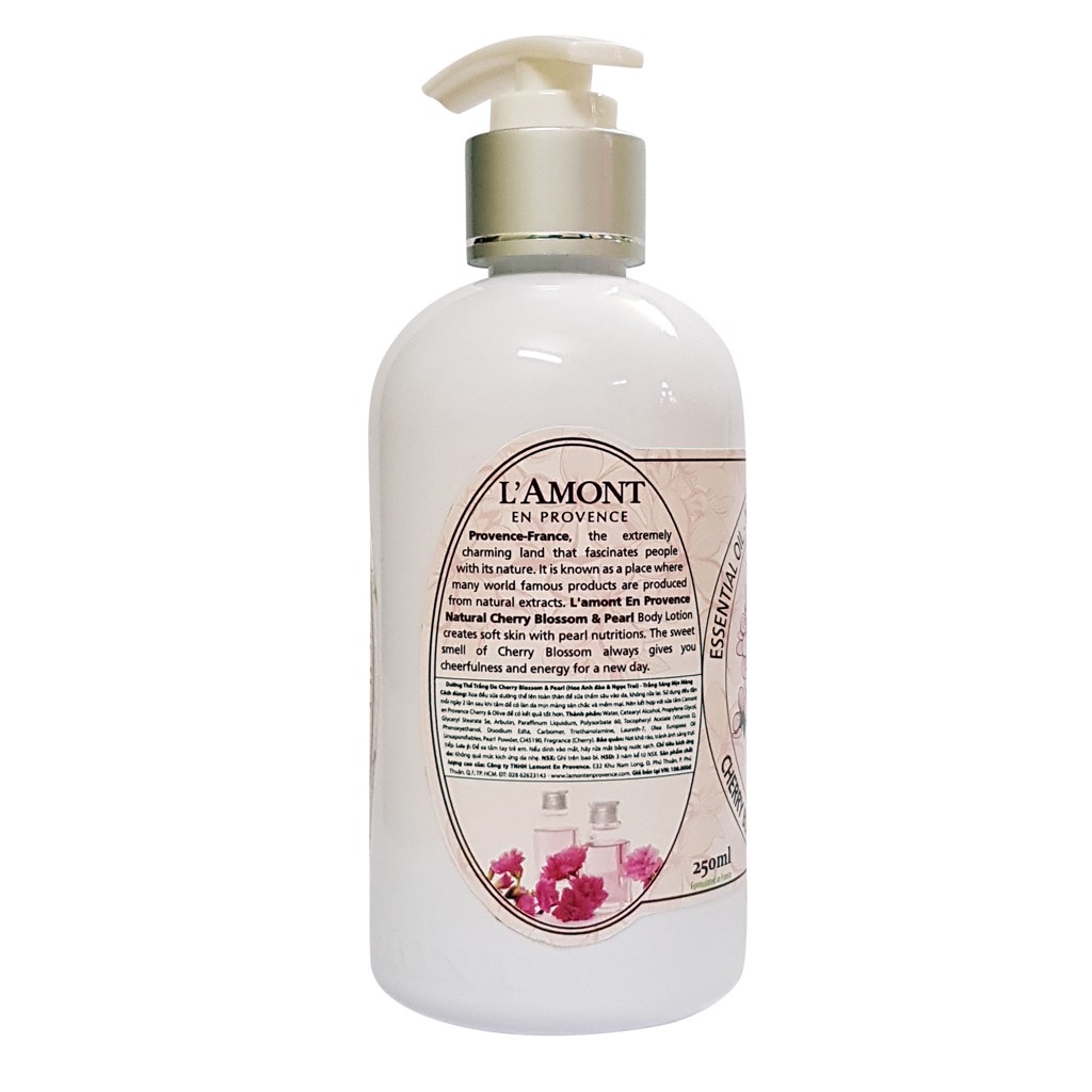 Combo Chăm Sóc Da Sữa Tắm (500ml) Và Sữa Dưỡng Thể (250ml) L'amont En Provence Cherry Blossom