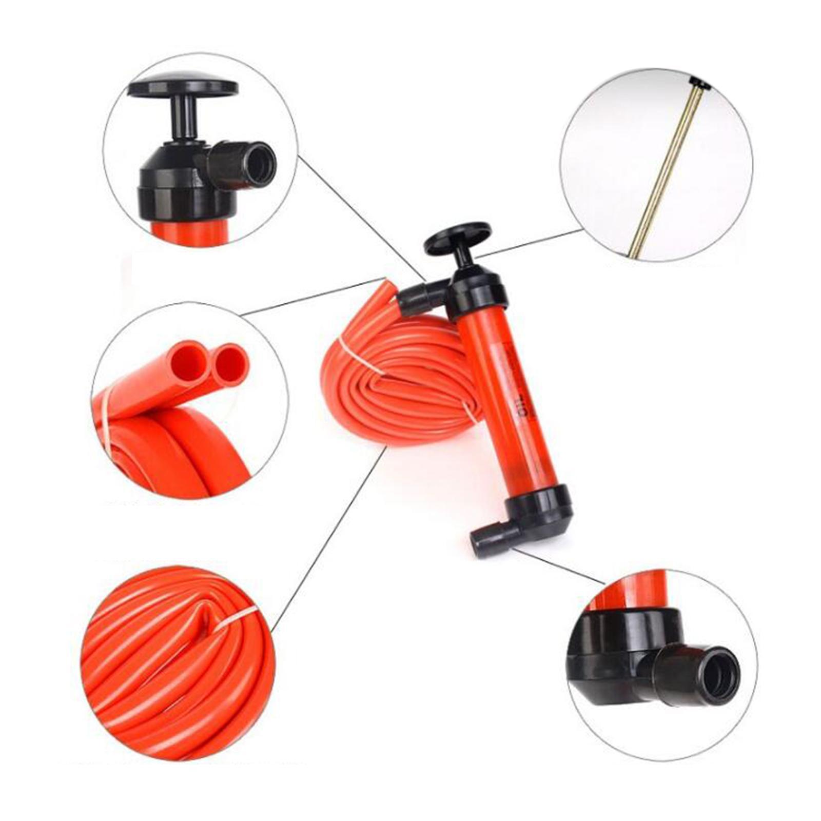 Siphon Fuel Transfer Pump Kit 5L/Min with Tube Connector 200cc Fits for Petrol Liquid