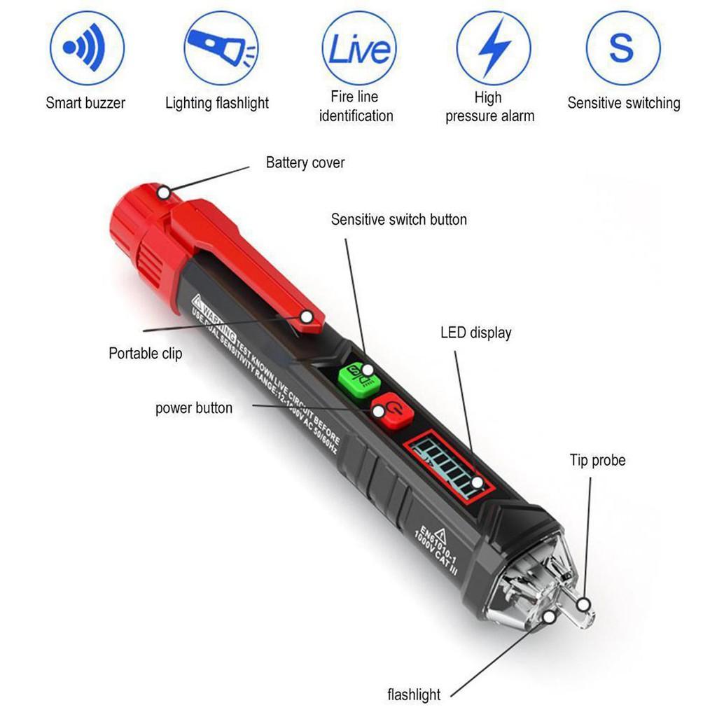 Bút kiểm tra điện vôn 12-1000V chuyên dụng tiện lợi