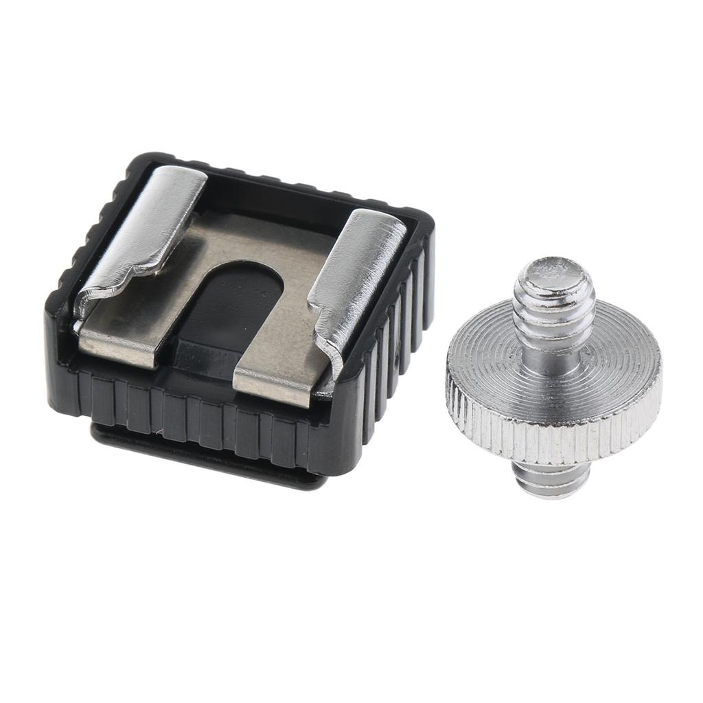2 Pcs 1/4 Inch Screw Flash Hot Shoe Mount Adapters For DSLR Camera