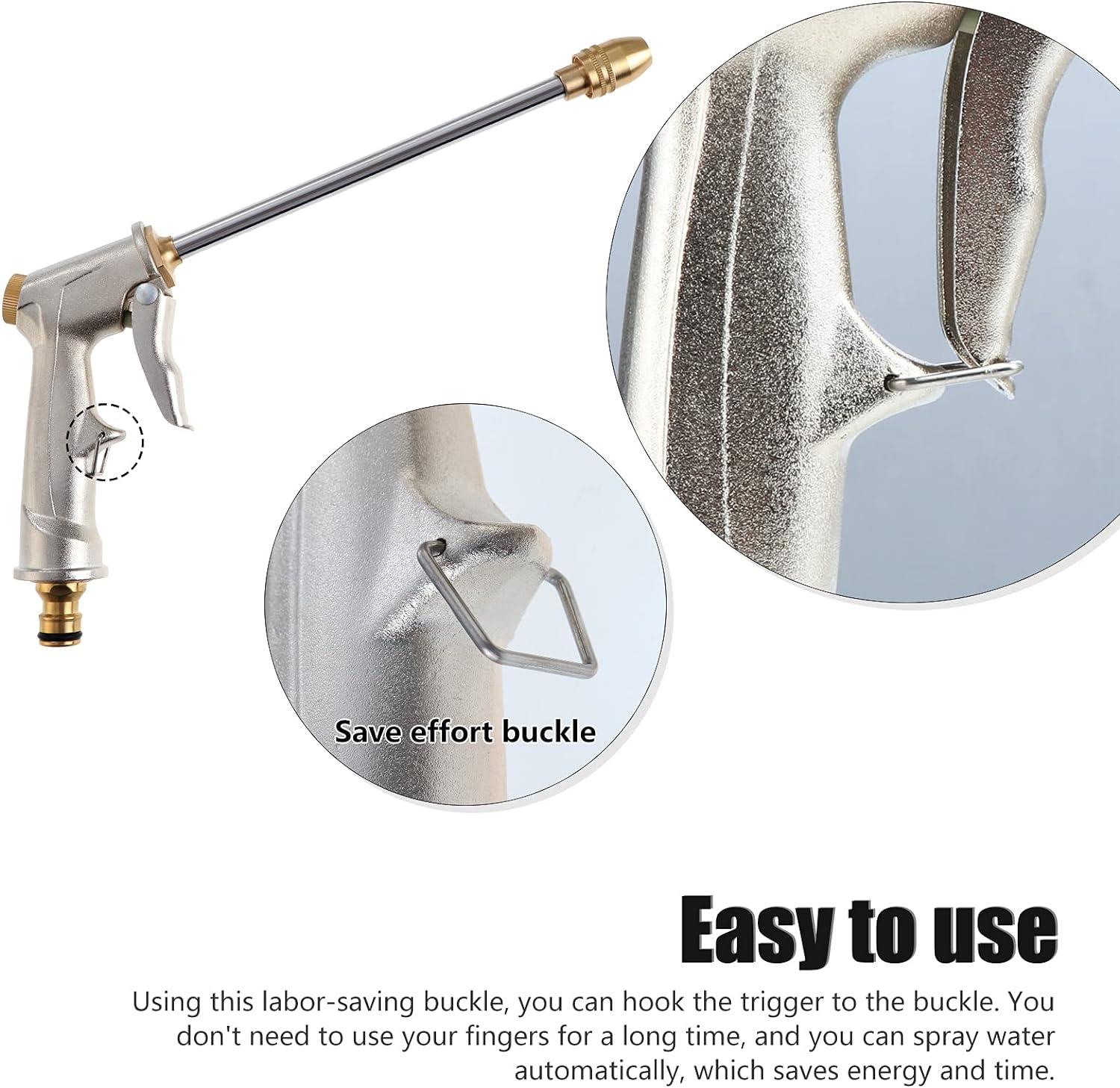 Ngắn tưới áp áp suất cao cho vườn lục bình xịt lục dài với vòi phun bằng đồng để rửa/nước và vườn/vỉa hè