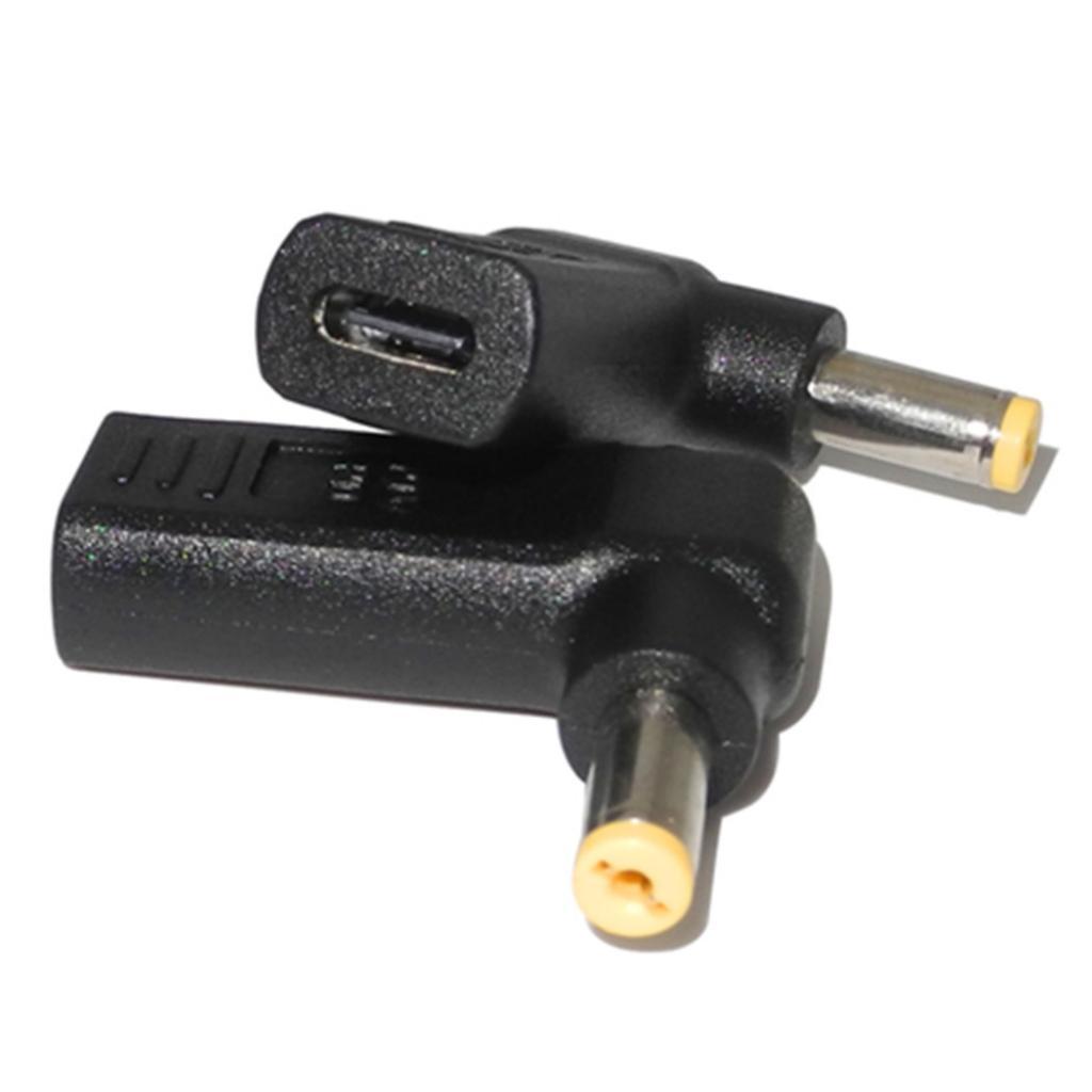 Type-c Female To 5.5*1.7mm Male 90 Degree Angle W/PD Chip DC Laptop Charger