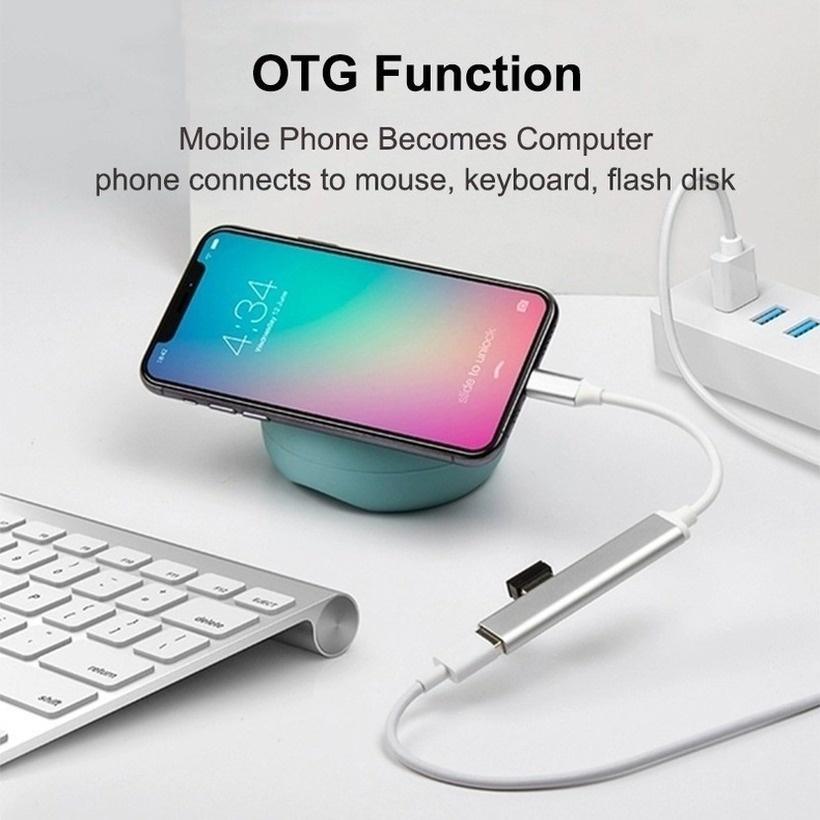 Hub Chia 4 Cổng USB Type C 2.0 3.0 Tốc Độ Cao Cho Lenovo HUAWEI Xiaomi laptop