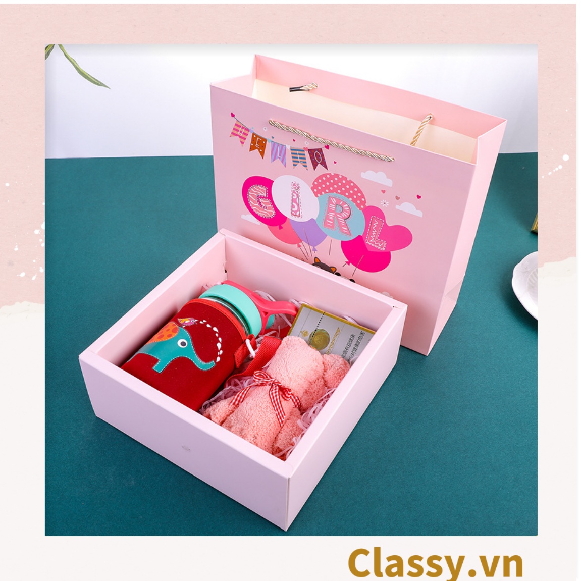 XÉ LẺ túi giấy +Hộp quà lớn quà tặng kích thước 19 * 19 * 8.5cm cho trẻ em