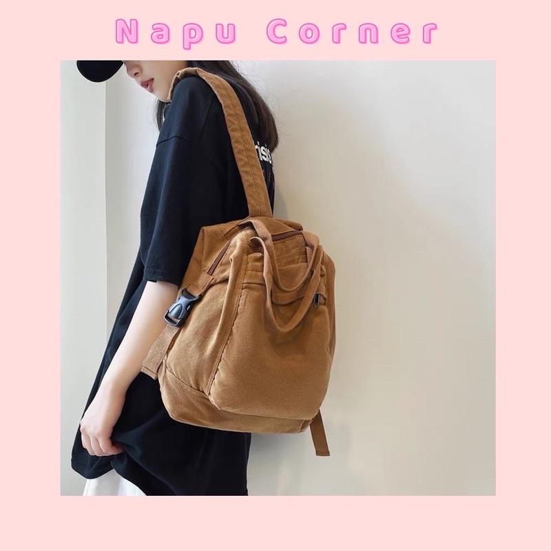 COMBO BALO CANVAS VINTAGE + LOGO CÀI + KẸP GỖ, SỔ TAY MINI, STICKER DÁN,.. Chất DÀY DẶN CHỐNG THẤM NƯỚC