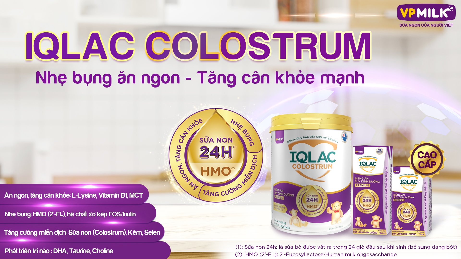 Thùng 48 hộp IQLac Colostrum Biếng Ăn Suy Dinh Dưỡng Premium 180ml cho trẻ biếng ăn, thấp còi, suy dinh dưỡng từ 1 tuổi