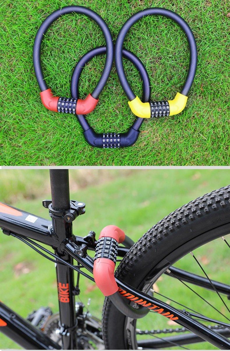 Khóa dây xe đạp 5 số đổi được mã Tặng 1 đôi đèn van