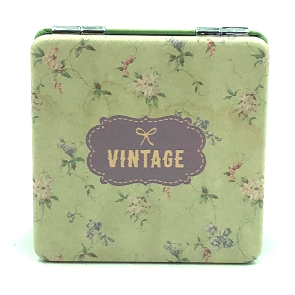 Gương 2 Mặt Bọc Da - Mẫu 10 - VINTAGE - Màu Tím