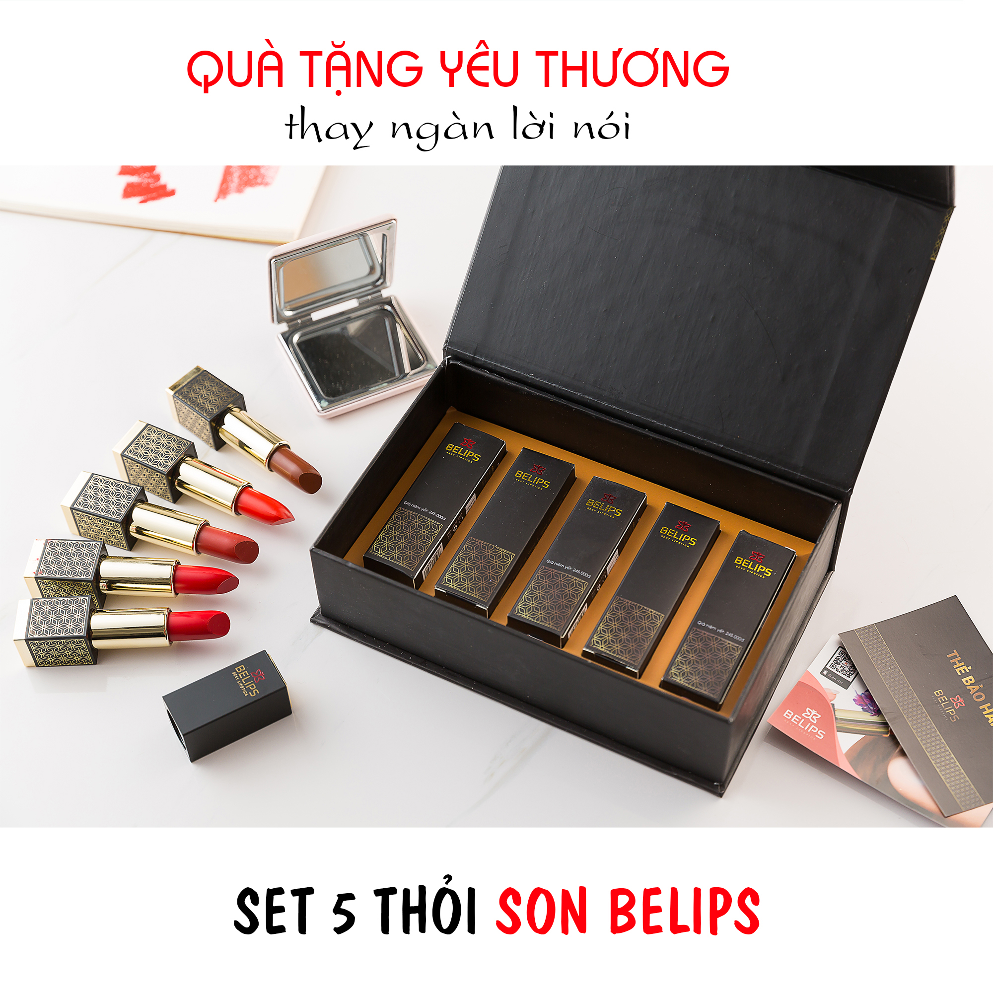 Set son Belips 5 thỏi - Bộ quà tặng yêu thương
