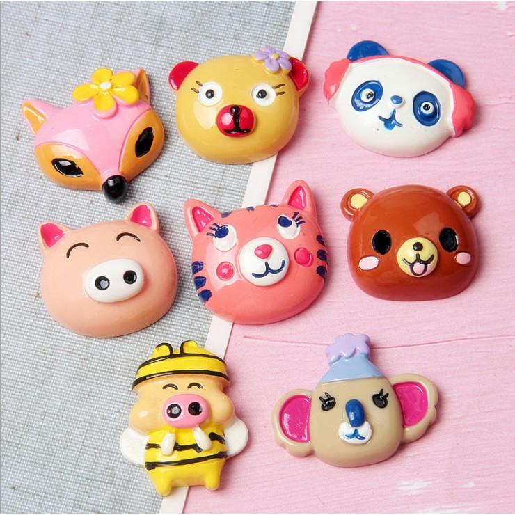 Chuyên Charm * Charm mặt thú xinh xắn thích hợp đính kẹp tóc, vỏ điện thoại, gắn Jibbitz, DIY