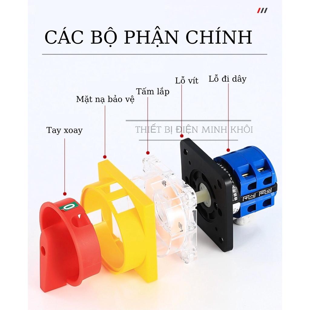Công Tắc Chuyển Mạch Xoay JYW29-20GS, công tắc xoay chuyển đổi mạch bật tắt nguồn