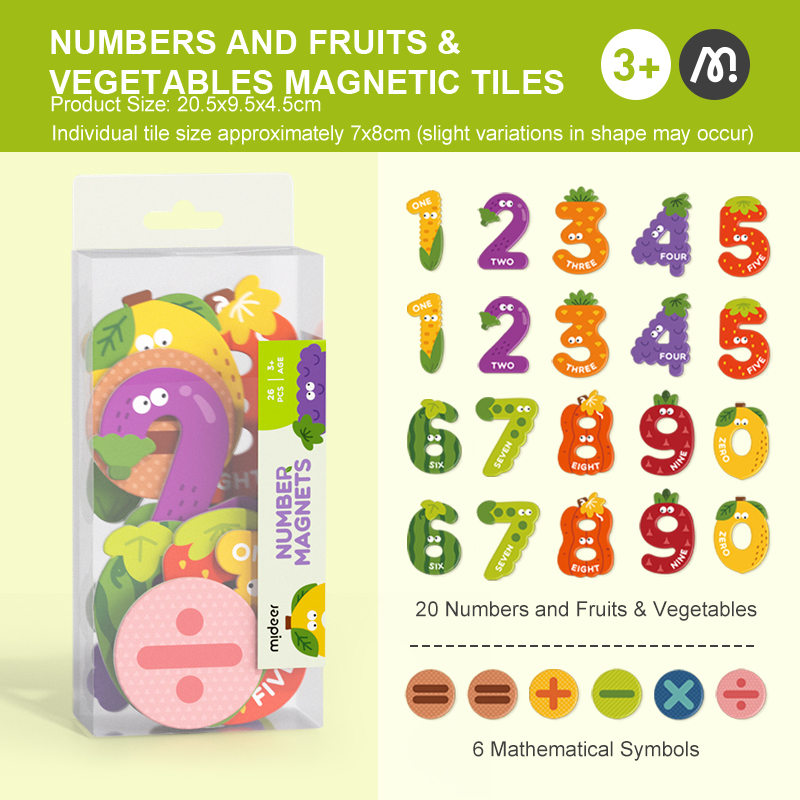 Bảng chữ cái tiếng anh và bảng số nam châm cho bé Mideer Letter Magnets - Number Magnets, Đồ chơi cho bé 3,4,5,6 tuổi