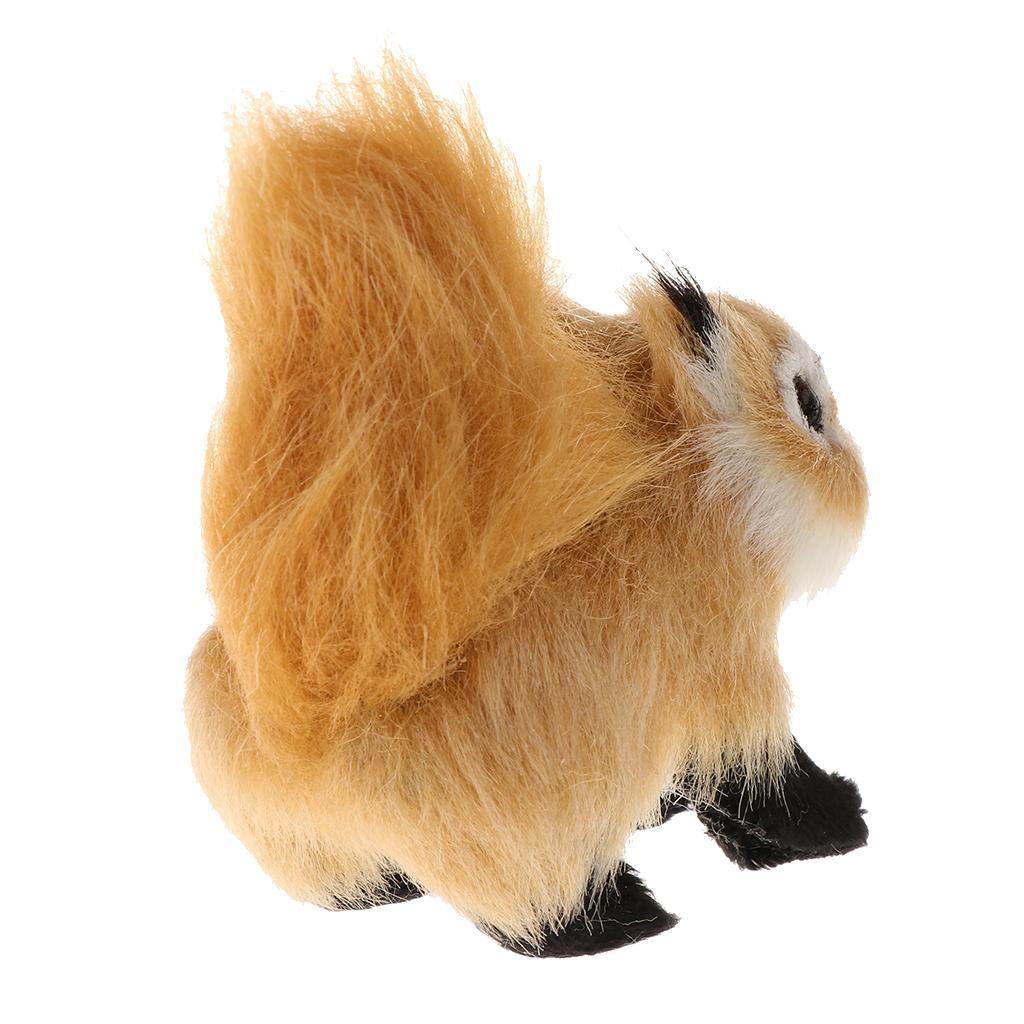 2X Simulation Animal Squirrel Figure Soft Plush Toy for Home Decoration