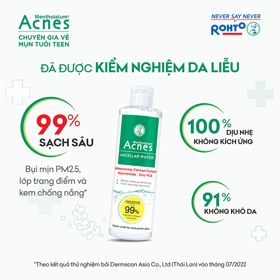 Nước tẩy trang dành cho da mụn Acnes Micellar Water 200ml