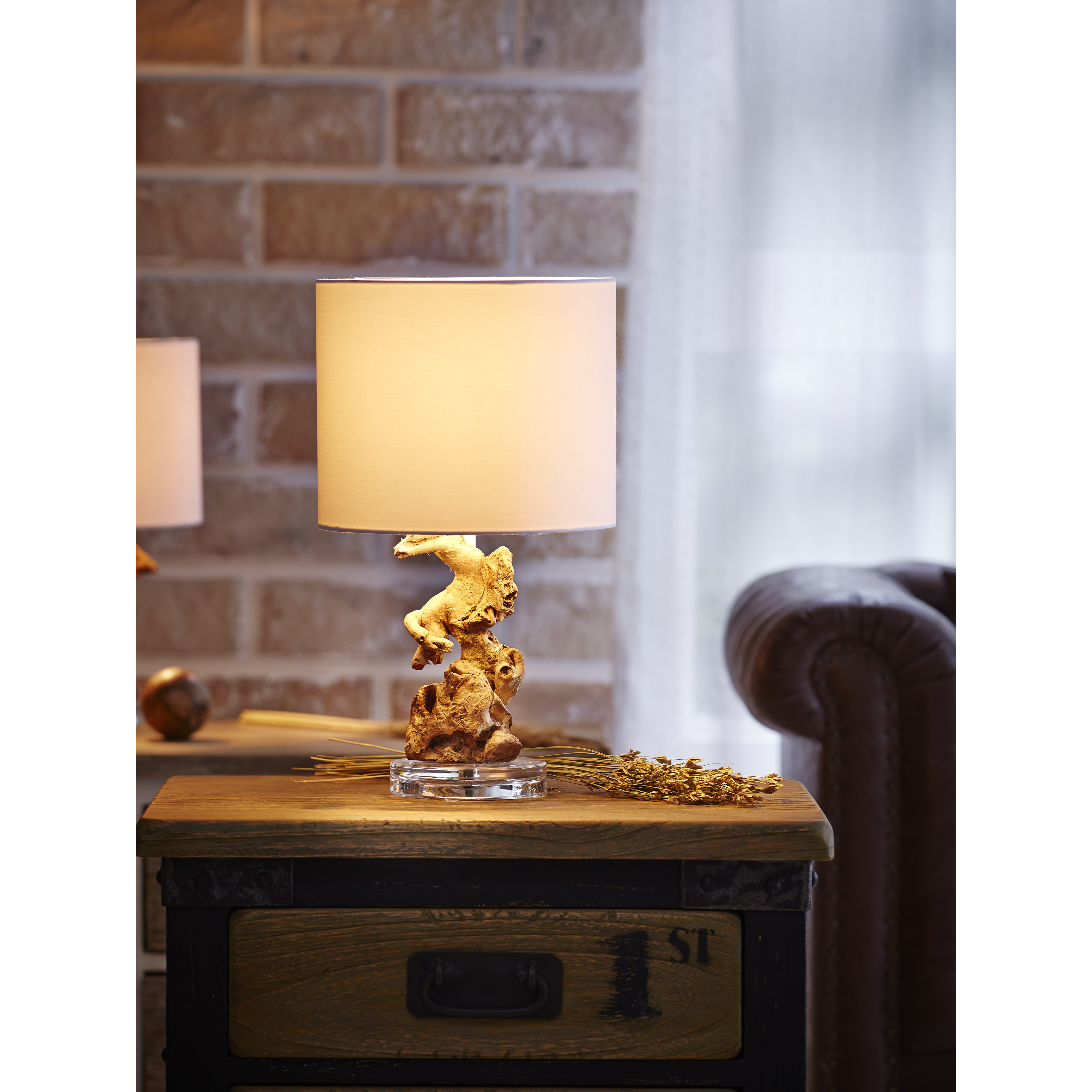 Đèn Trang Trí Phòng Ngủ DRIFTWOOD - Đèn Gỗ Để Bàn - Tặng kèm Bóng Led MPE E27 tiết kiệm điện