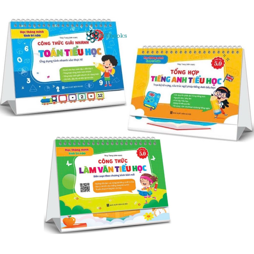 Sách - Bộ Lịch Công Thức Giải Nhanh Toán - Làm Văn Tiểu Học - Tổng Hợp Tiếng Anh Tiểu Học (Phiên bản 5.0)
