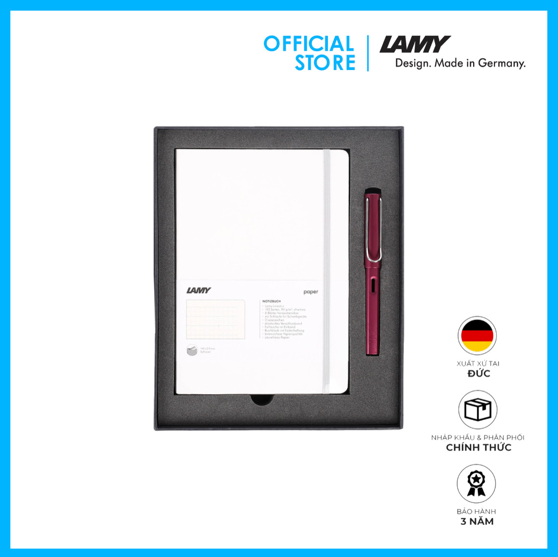 Gift Set Lamy Notebook A5 Softcover White + Lamy Al-Star Purple - GSNAl0020