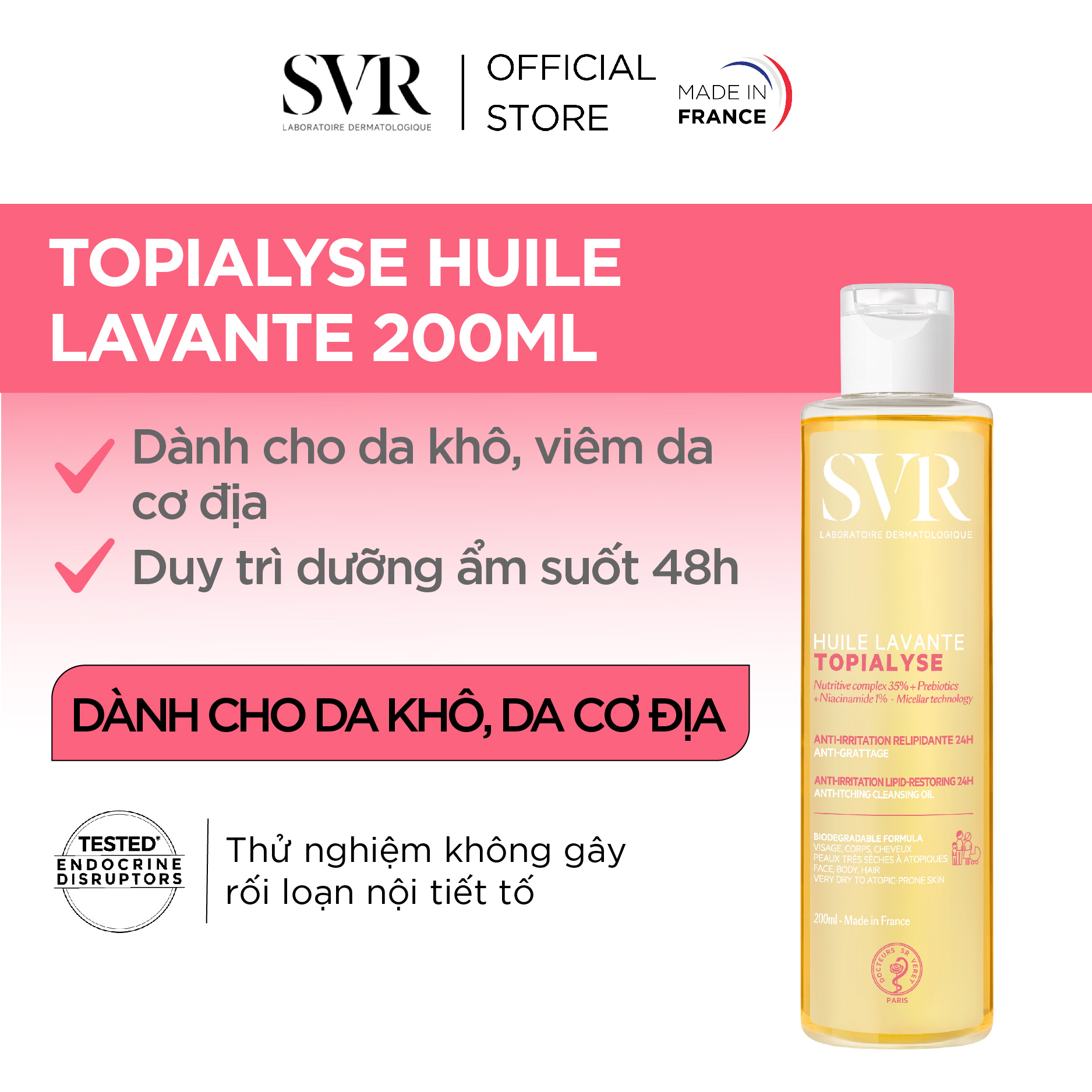 Sữa Tắm SVR Topialyse Huile Lavante Micellaire (200ml)